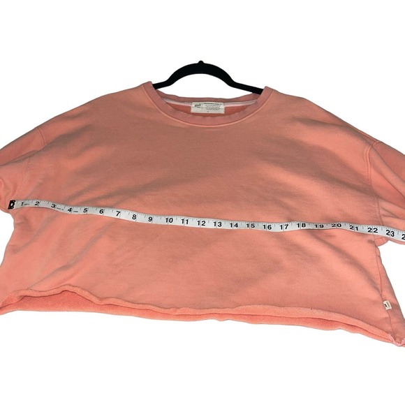 Minimalist Folk Co Coral Orange Cropped Pullover Sweater Size Large - Picture 5 of 8